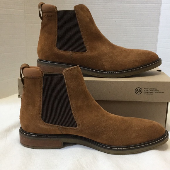 Nib Clarks Clarkdale Hall Cognac Suede 